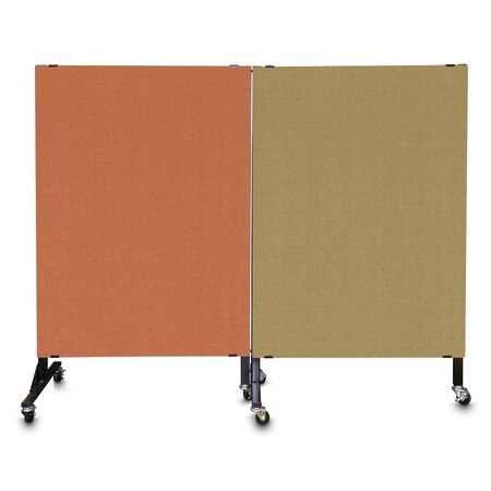 United Visual Products Enclosed Corkboard, 3 Door, 96"x48", 4" Fra, UV3427-BRONZE-MEDGRY UV3427-BRONZE-MEDGRY